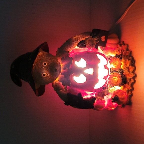 Adorable Lighted Teddy Bear with Pumpkins - Picture 15 of 16